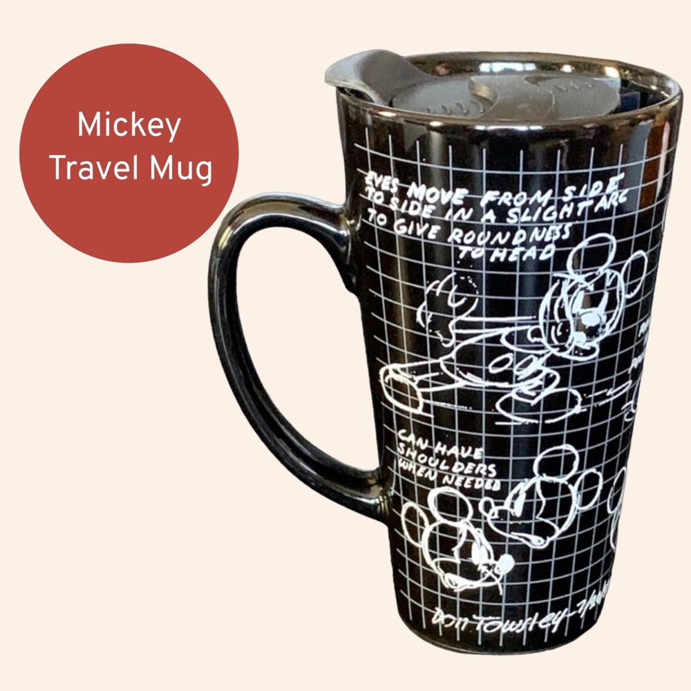 Disney Mickey Mouse Sketchbook Black Travel Mug - 12 fl oz.